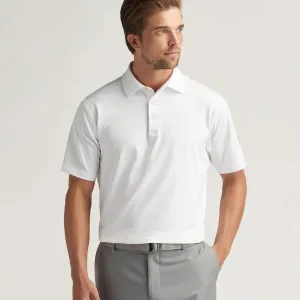 Peter Millar Solid Stretch Jersey Sean Self Collar Polo Shirt - White*