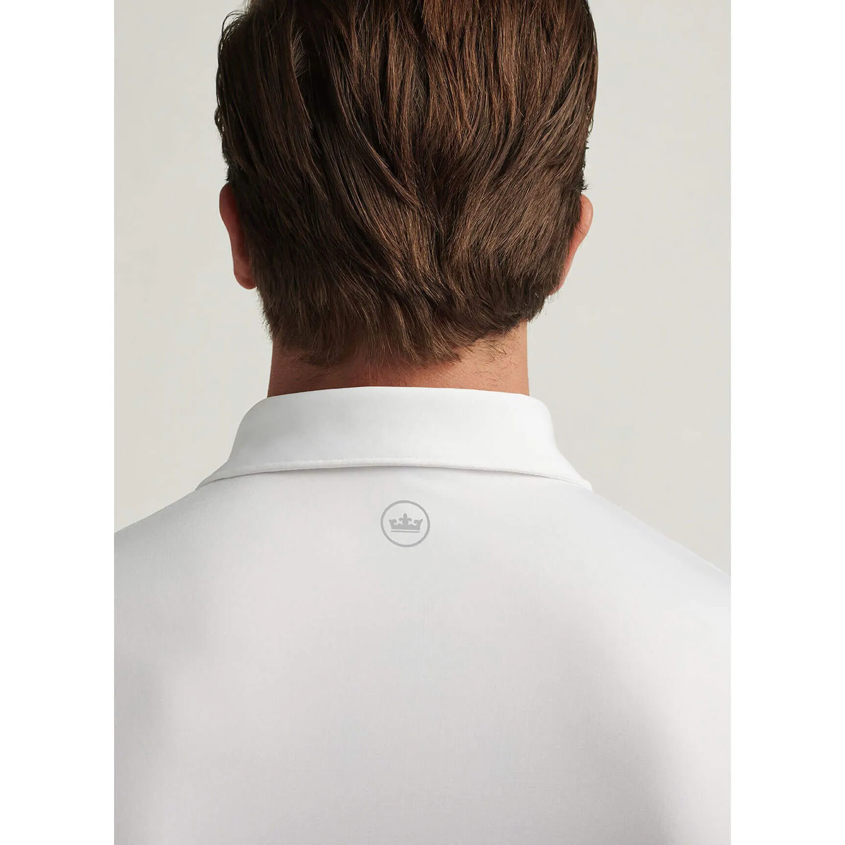 Peter Millar Solid Stretch Jersey Sean Self Collar Polo Shirt - White*