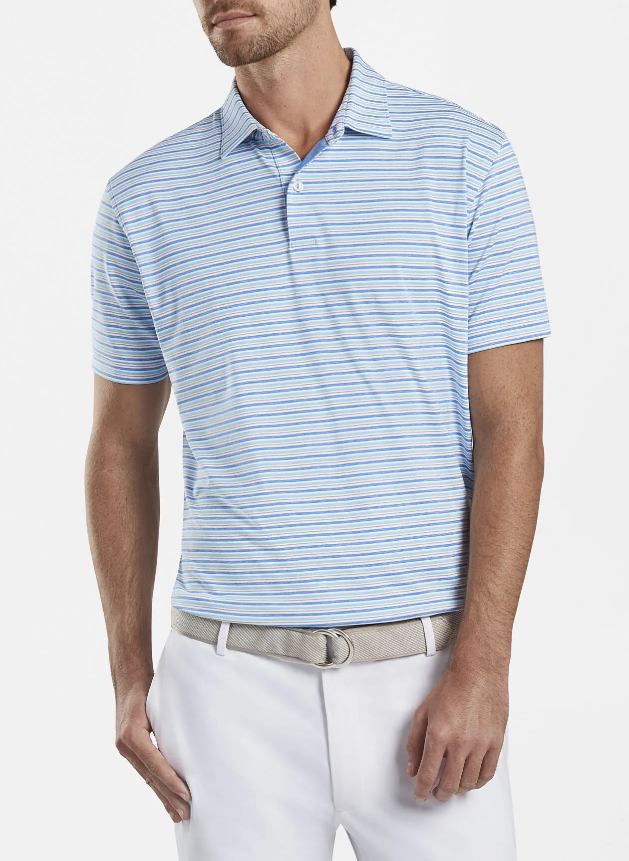 PETER MILLAR- Soul Performance Jersey Polo- Blue Bell