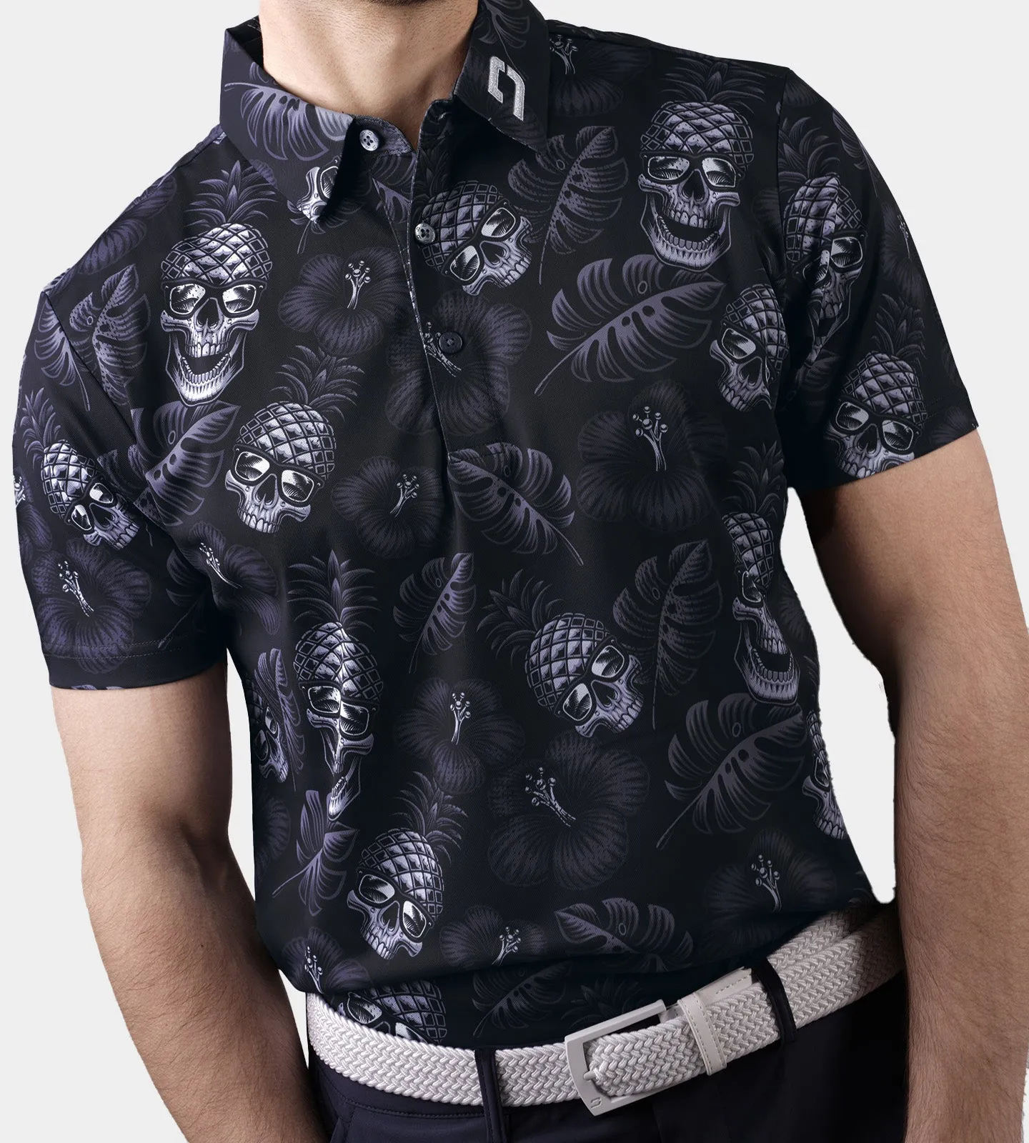 PINEAPPLE SKULLZ 2.0 POLO - BLACK
