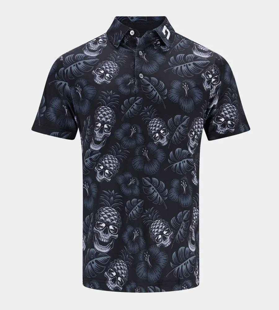 PINEAPPLE SKULLZ 2.0 POLO - BLACK