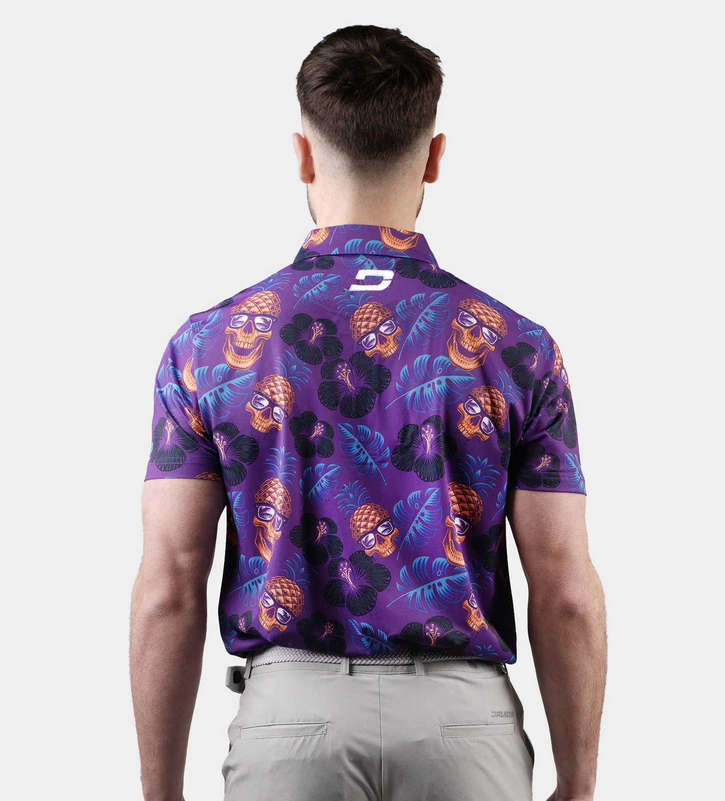 PINEAPPLE SKULLZ POLO - PURPLE