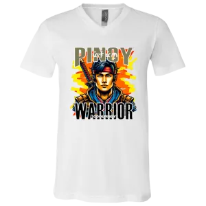 Pinoy Warrior Unisex Jersey V-Neck T-Shirt