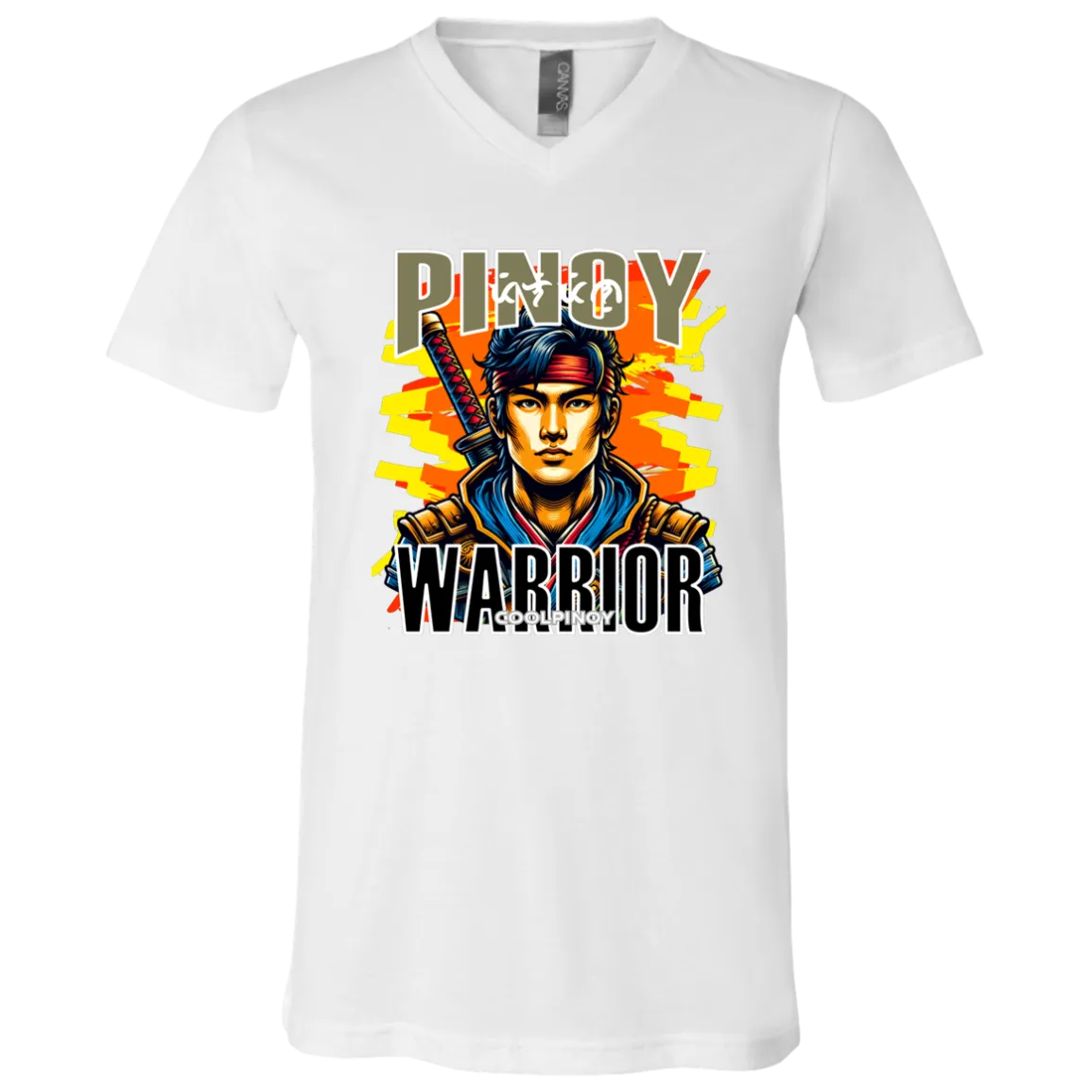 Pinoy Warrior Unisex Jersey V-Neck T-Shirt
