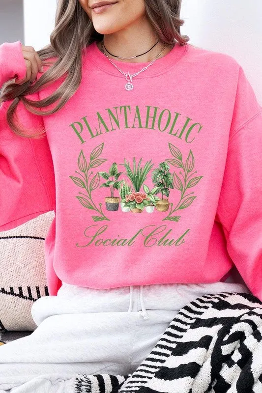 Plantaholic Social Club Graphic Plus Sweatshirt
