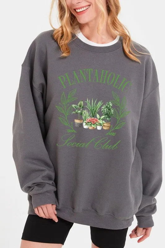 Plantaholic Social Club Graphic Plus Sweatshirt