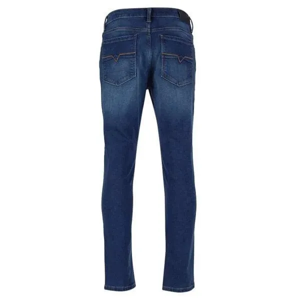 Polo Knitted Slim Leg Denim Medium Wash