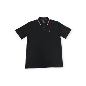 Polo Men's Tipped Mercerised Cotton Golfer Black