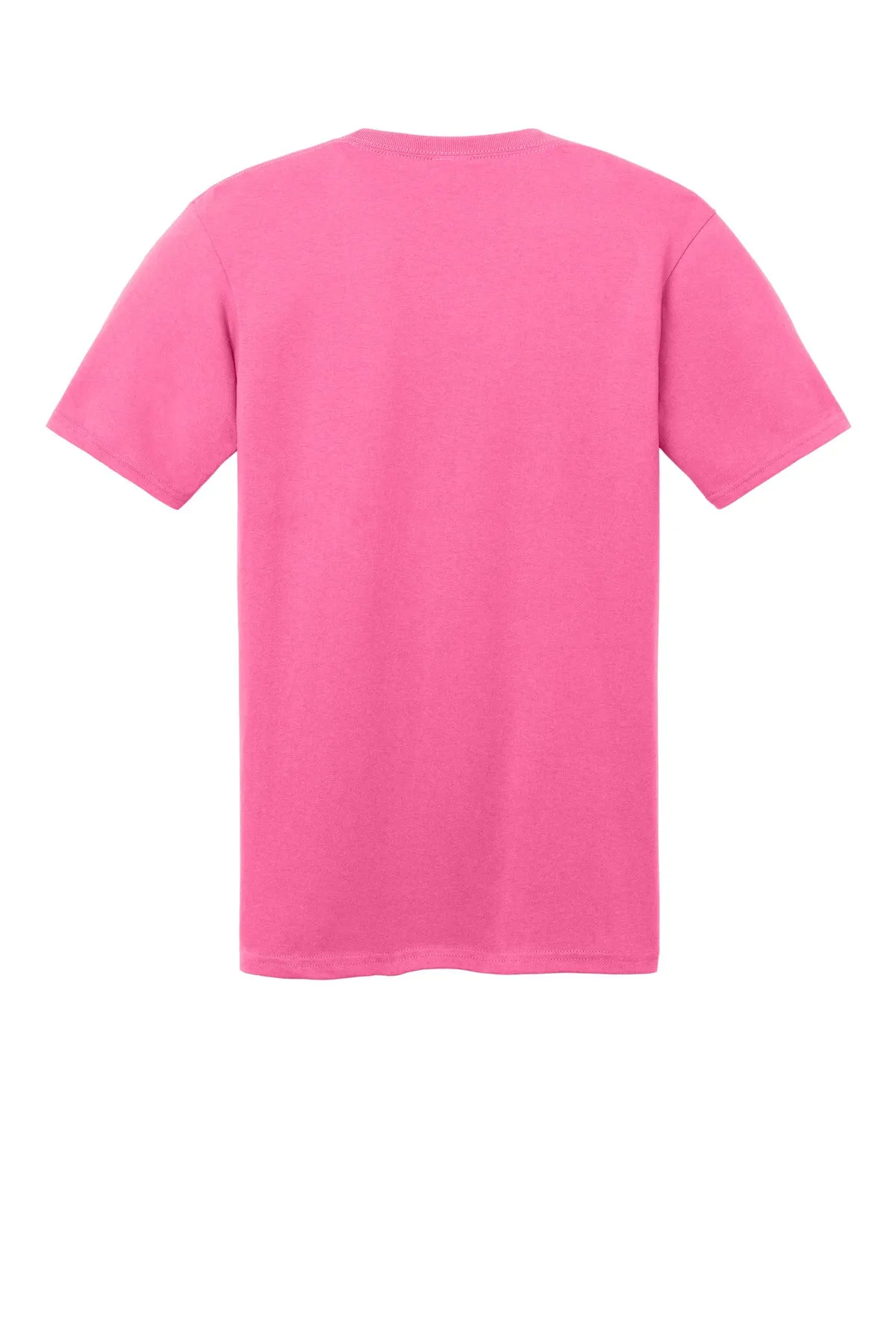 Port & Company Core Cotton V-Neck Tee. PC54V Neon Pink