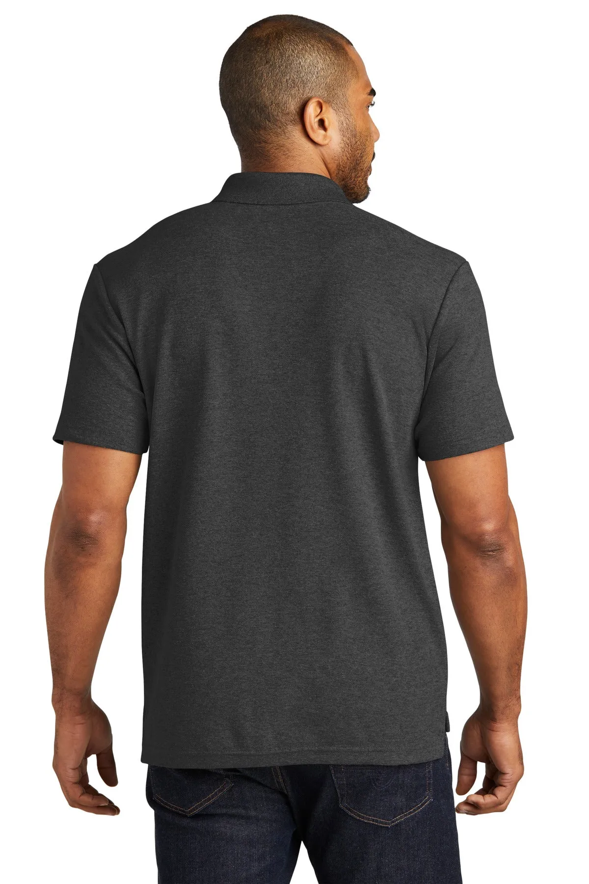 Port Authority C-FREE Cotton Blend Pique Polo K867 Charcoal Heather