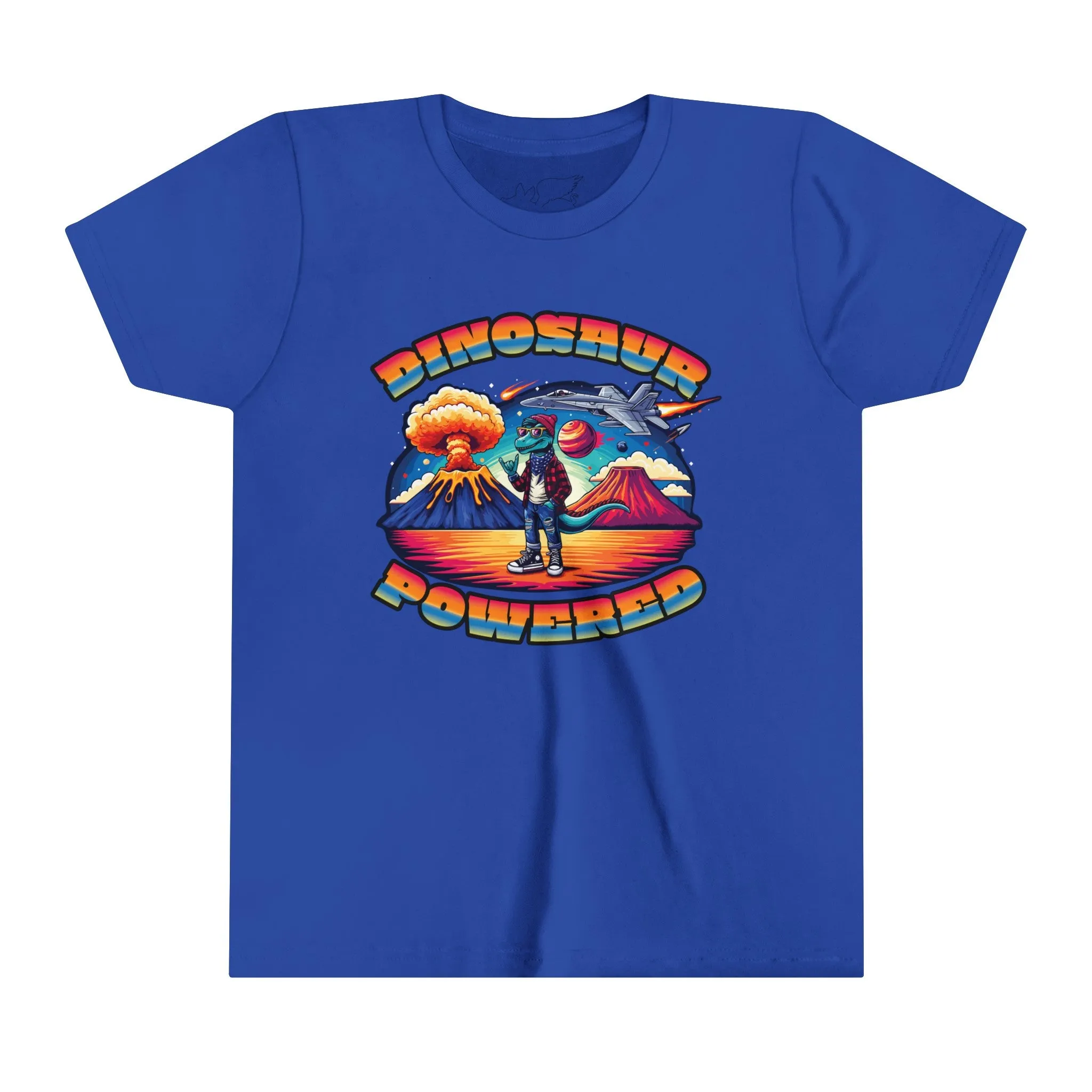 Powered By Dinosaurs (FRONT ONLY) Youth Short Sleeve Tee