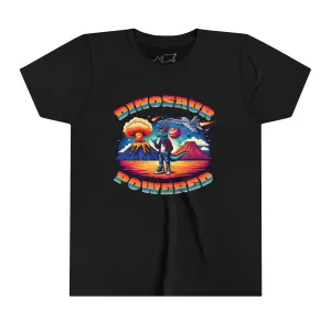 Powered By Dinosaurs (FRONT ONLY) Youth Short Sleeve Tee