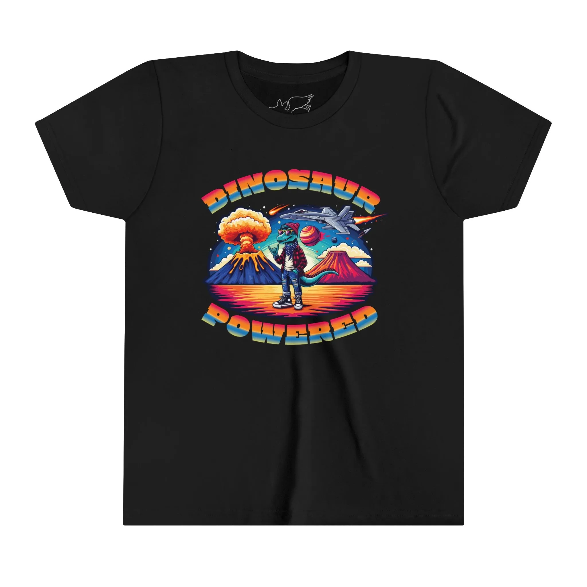 Powered By Dinosaurs (FRONT ONLY) Youth Short Sleeve Tee
