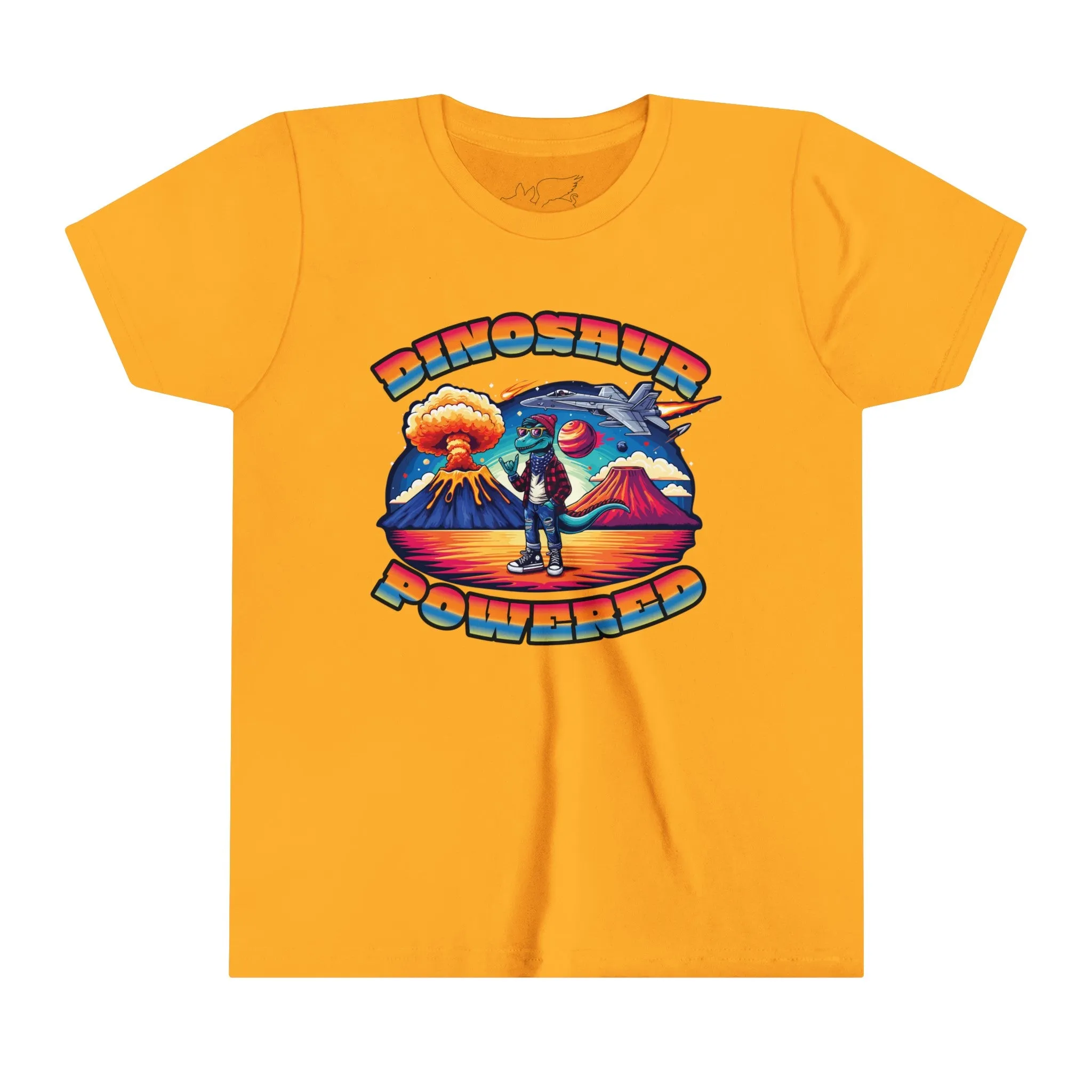 Powered By Dinosaurs (FRONT ONLY) Youth Short Sleeve Tee