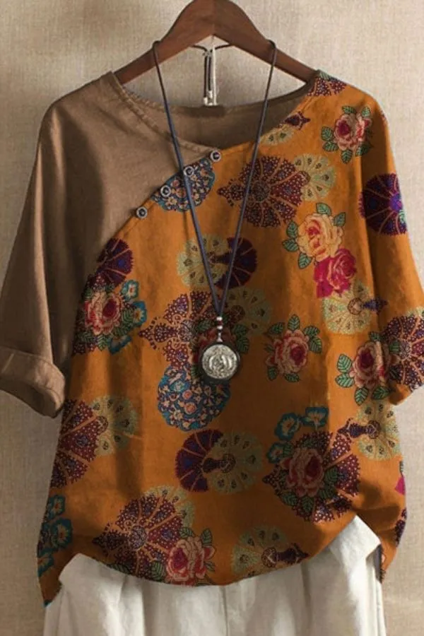 Printing Round Neck T-shirt