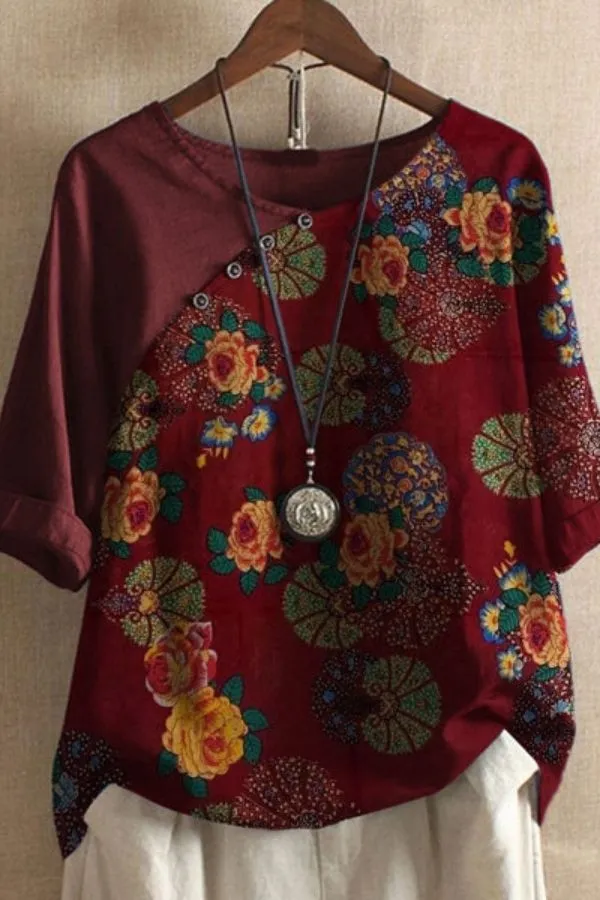 Printing Round Neck T-shirt