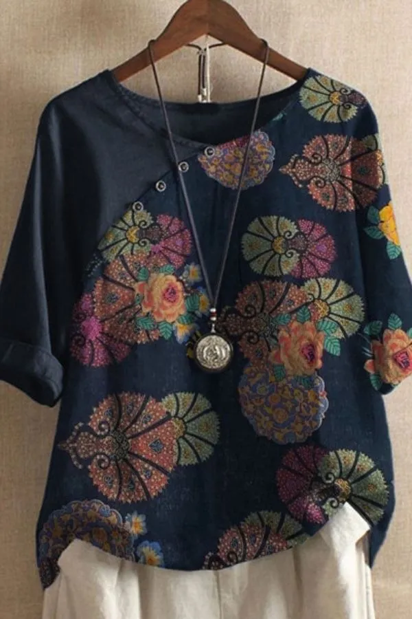 Printing Round Neck T-shirt