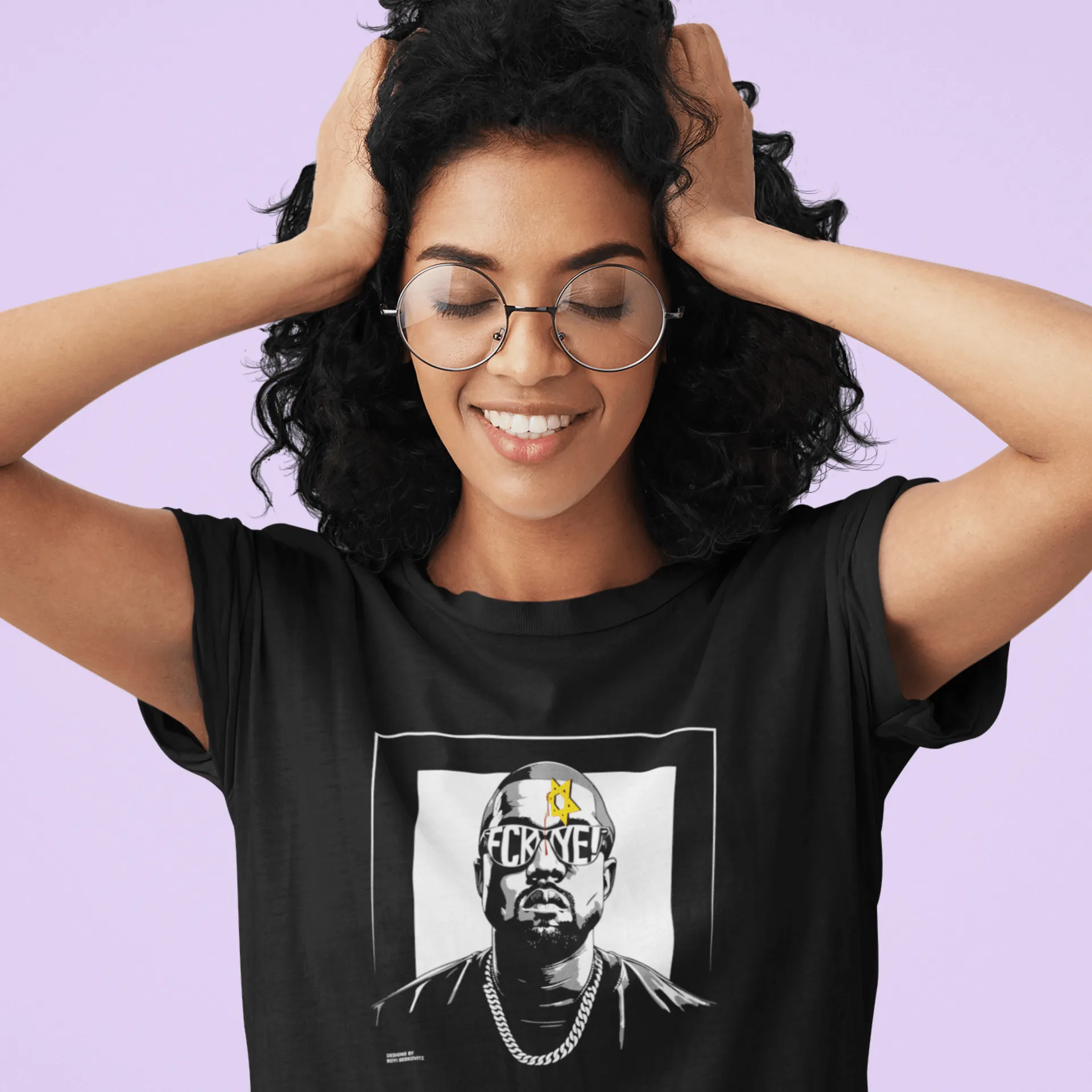 "FCK YE!" Black Custom T-Shirt for Women