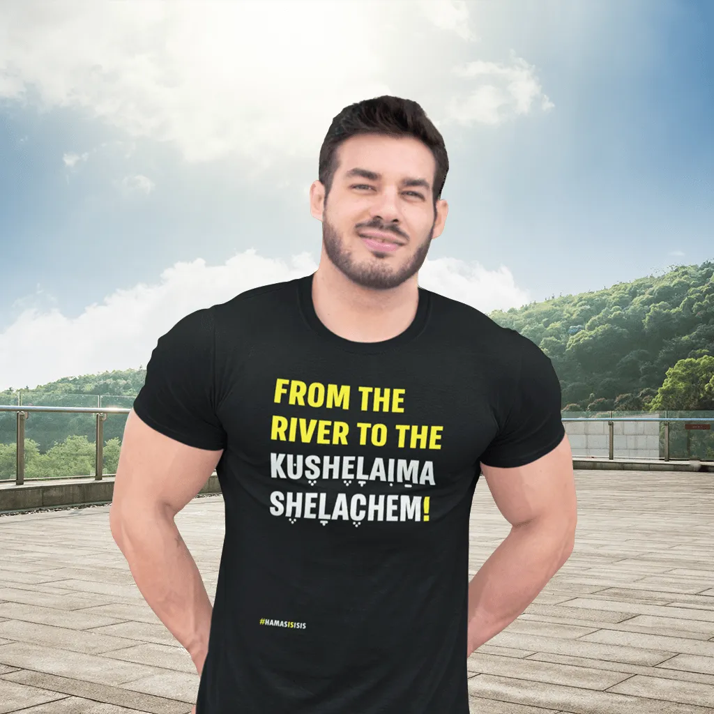 "From The River" Black T-shirt for Men