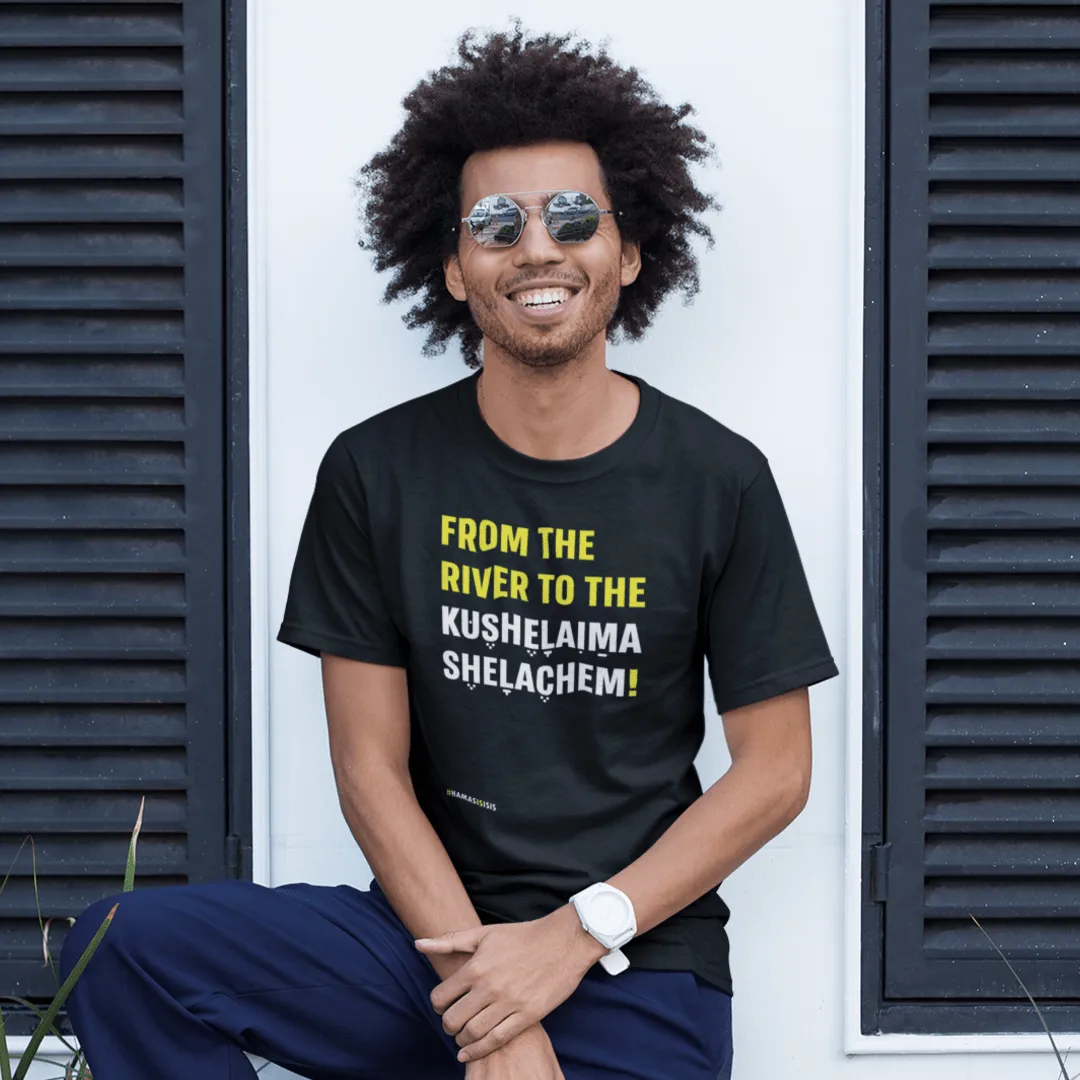 "From The River" Black T-shirt for Men