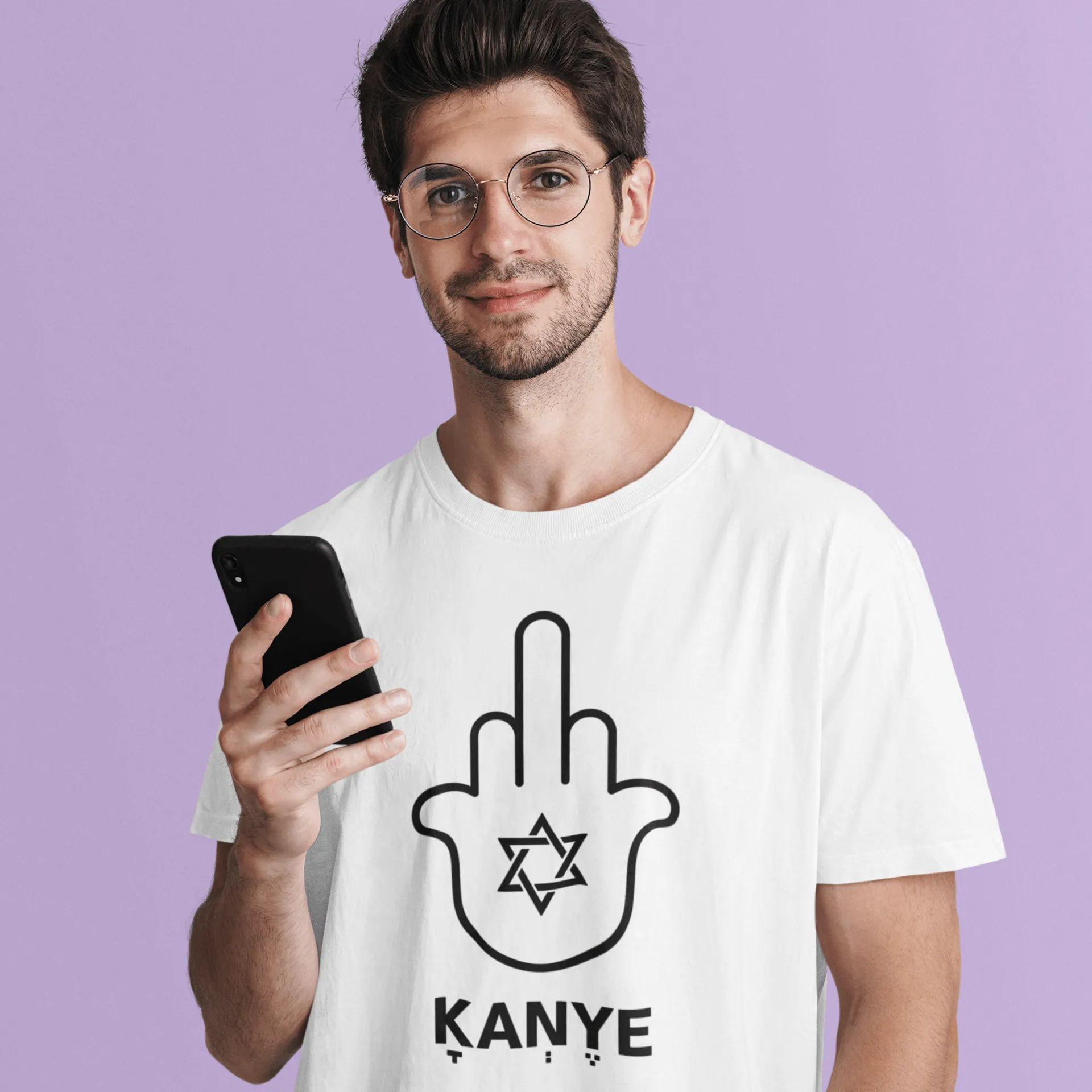 "FUCK KANYE HAMSA" White T-shirt for Men