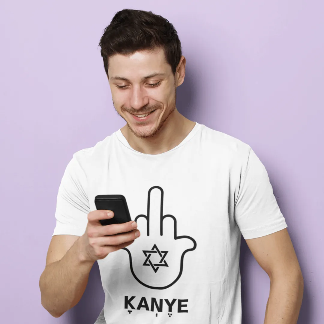 "FUCK KANYE HAMSA" White T-shirt for Men