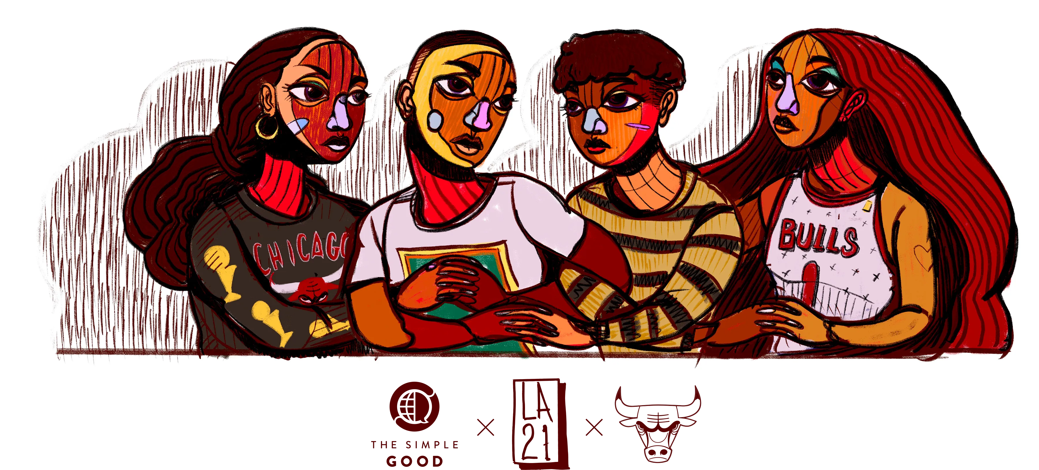 "TSG x Langston Allston x Chicago Bulls" Limited Edition Short-Sleeve Unisex T-Shirt