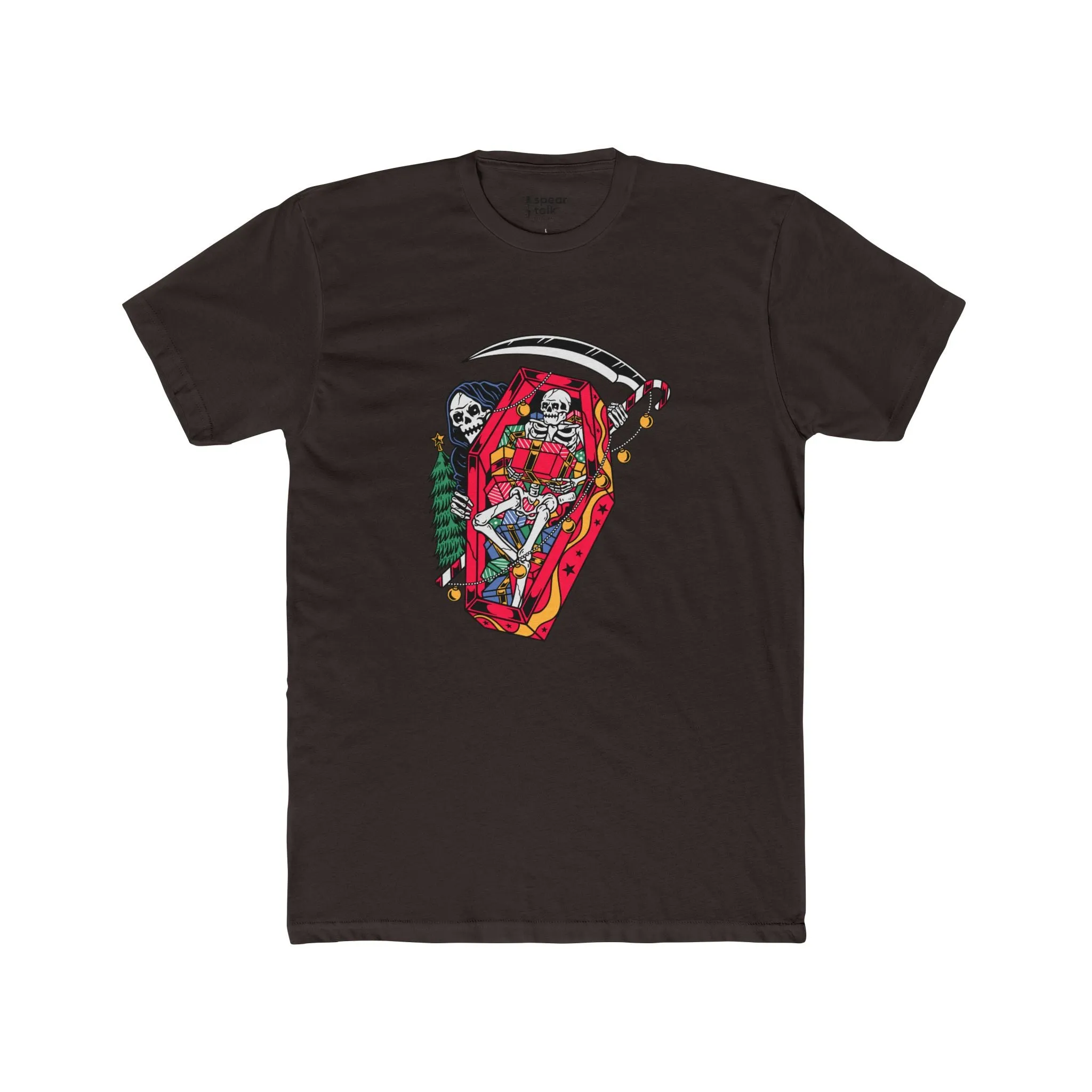 Reaper Skeleton Christmas Unisex Cotton Crew Tee