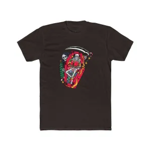 Reaper Skeleton Christmas Unisex Cotton Crew Tee