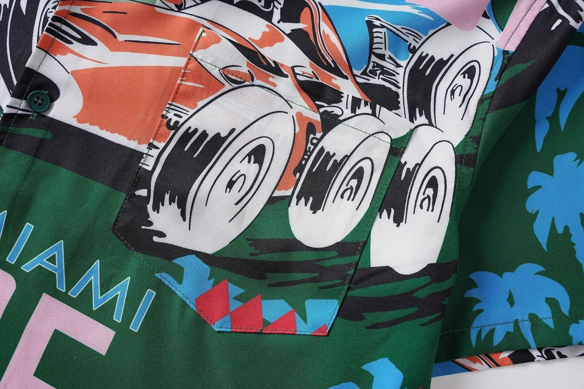 RHUDE X WEBSTER MIAMI RACING LINEN GRAND PRIX BUTTON UP Shirts