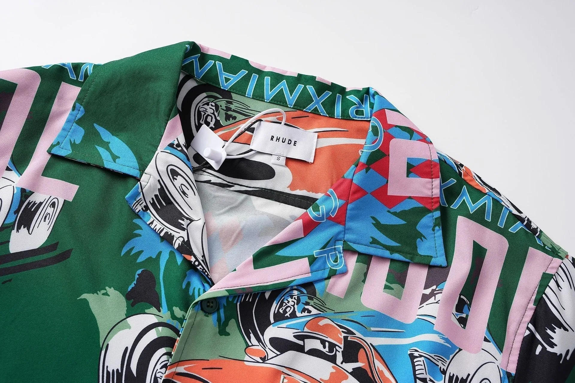 RHUDE X WEBSTER MIAMI RACING LINEN GRAND PRIX BUTTON UP Shirts