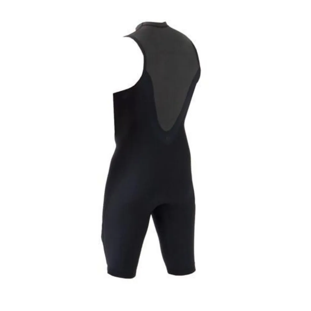 RIP CURL RUBBER SOUL SHORT JOHN CHEST ZIP BLACK