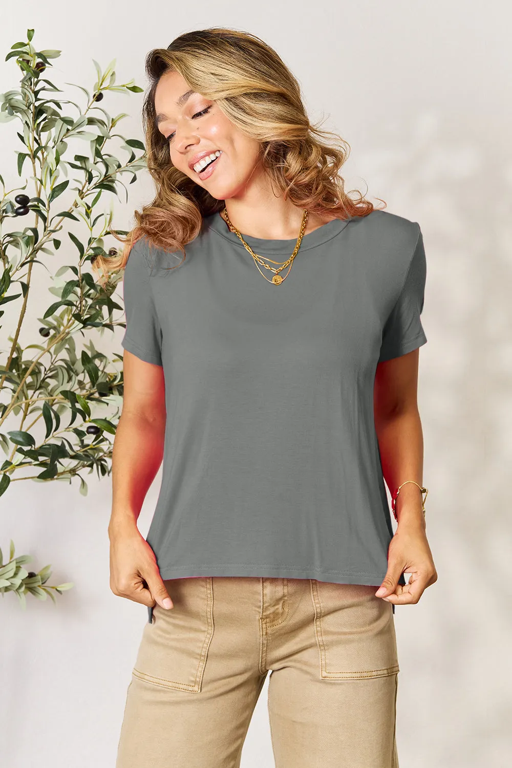 Round Neck Short Sleeve T-Shirt 7 COLORS