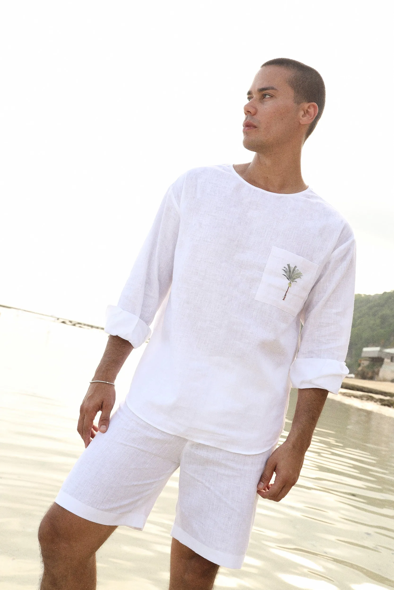 SAND Island Shirt- Man (White Tropical)