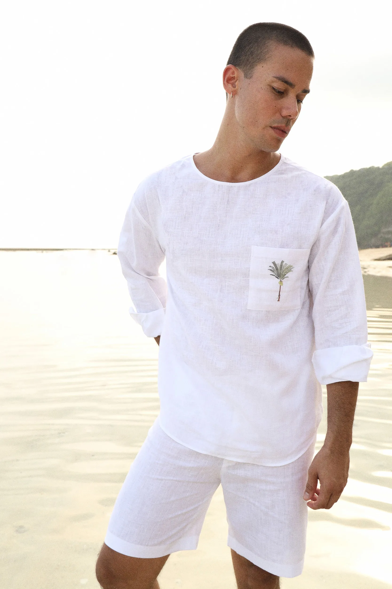 SAND Island Shirt- Man (White Tropical)
