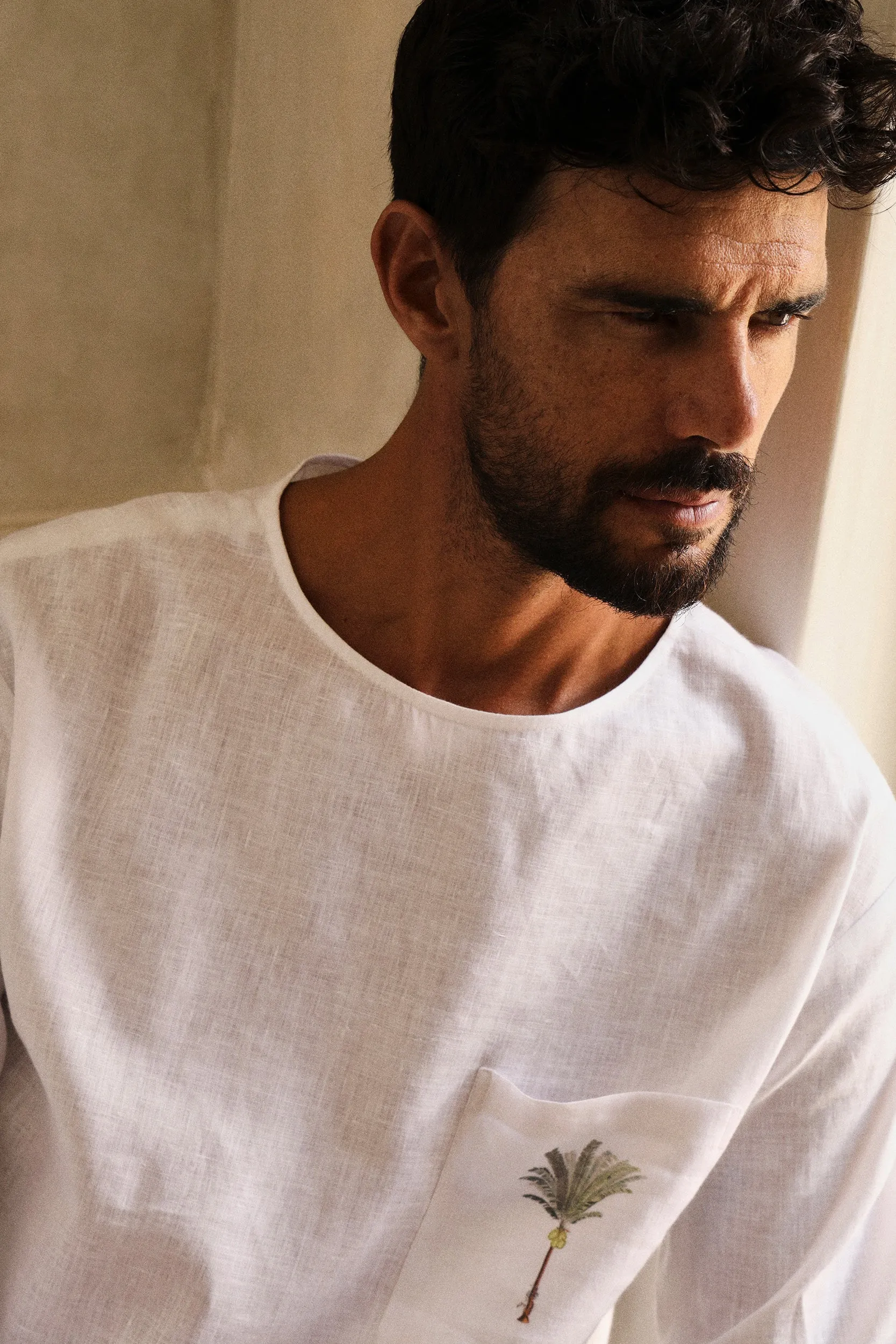 SAND Island Shirt- Man (White Tropical)