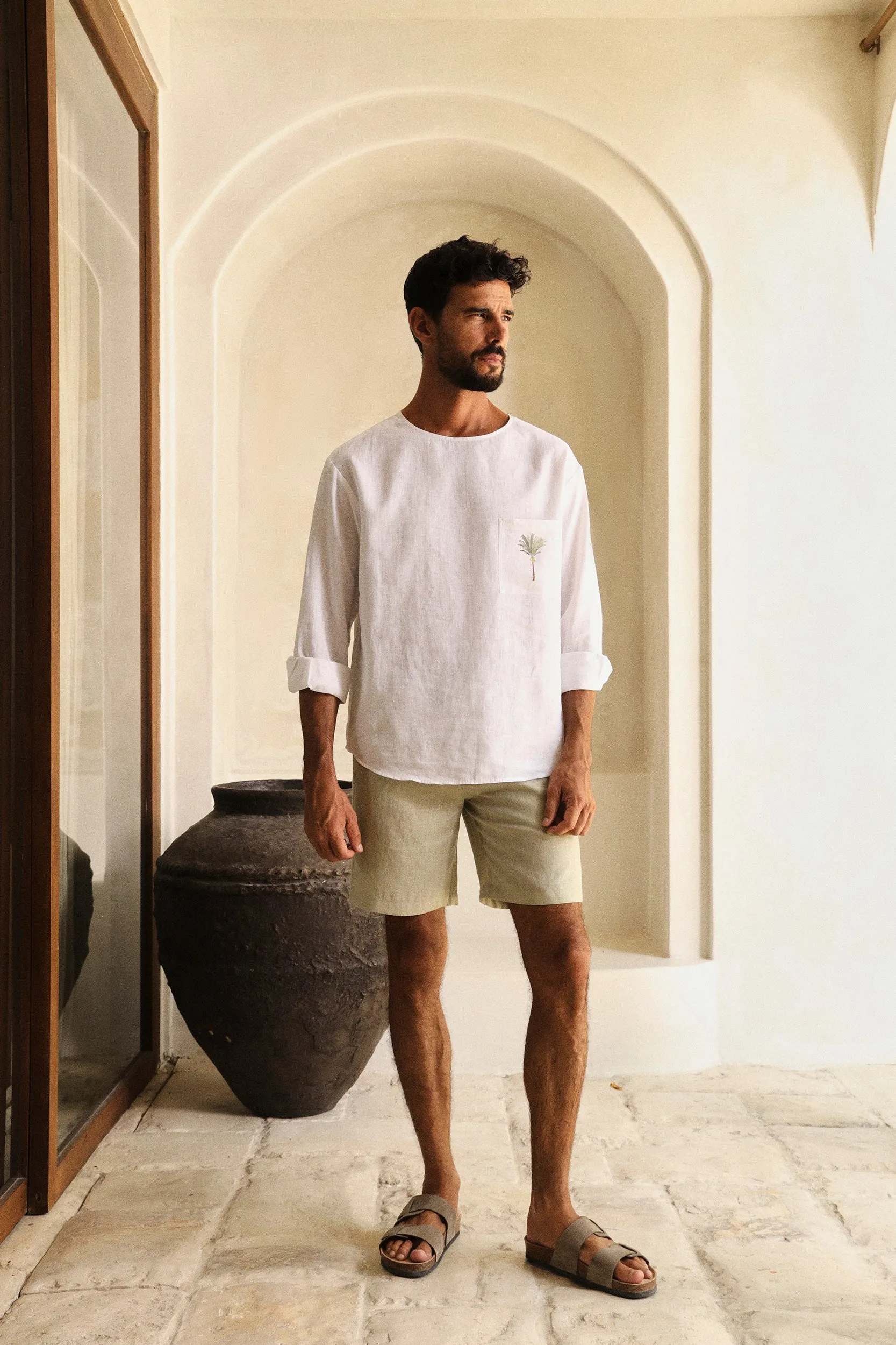 SAND Island Shirt- Man (White Tropical)