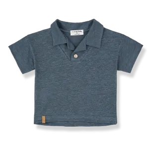Sandro Petroleum Linen Polo