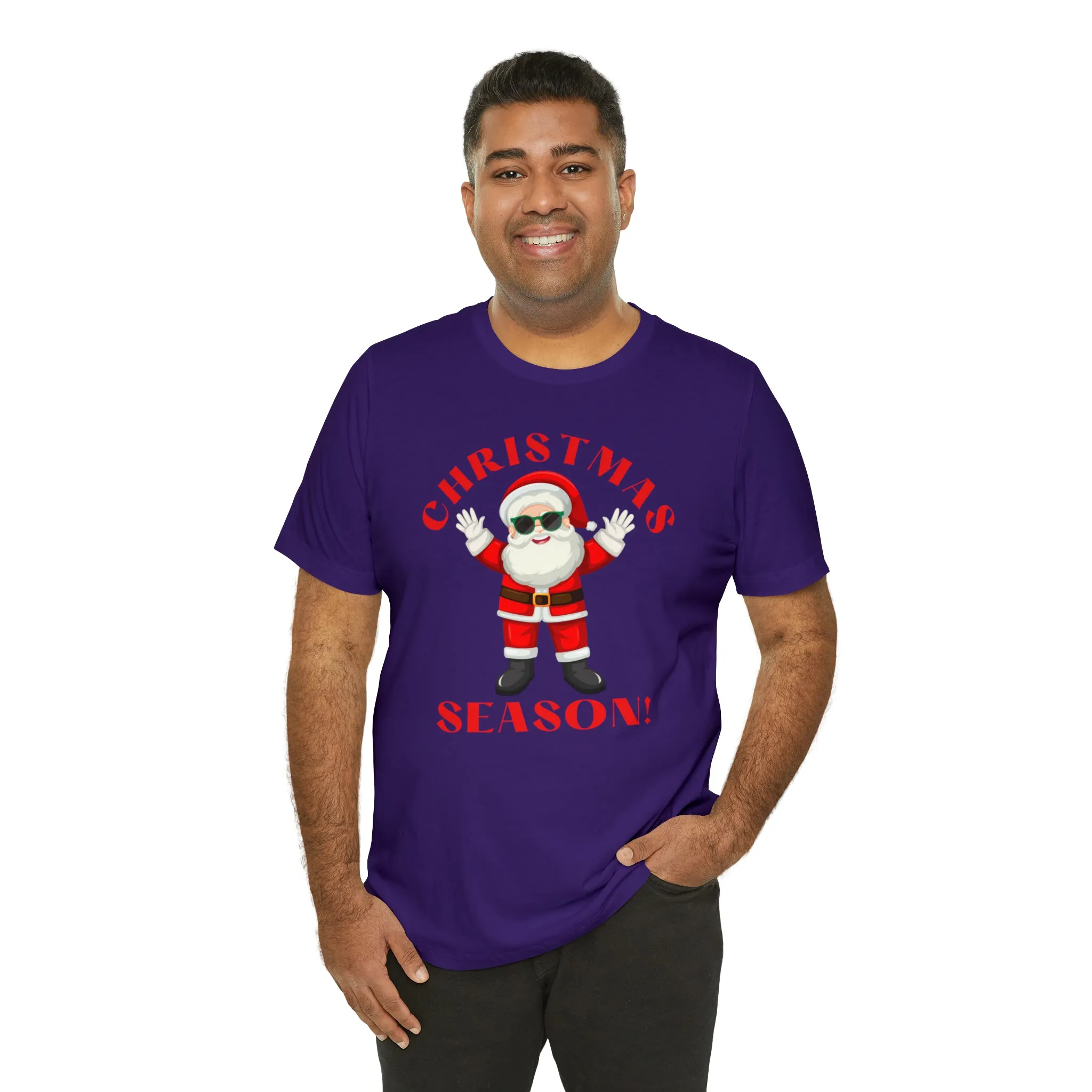 Santa Christmas Season | Funny XMas Tee |  Bella Canvas 3001 Unisex | Happy Holidays Short Sleeve T-shirt