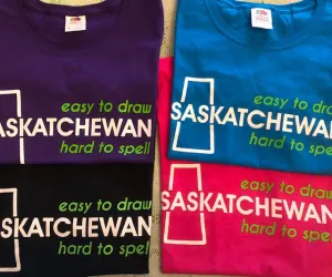 SASKATCHEWAN "Easy to Draw Hard to Spell" Woman's T-Shirt