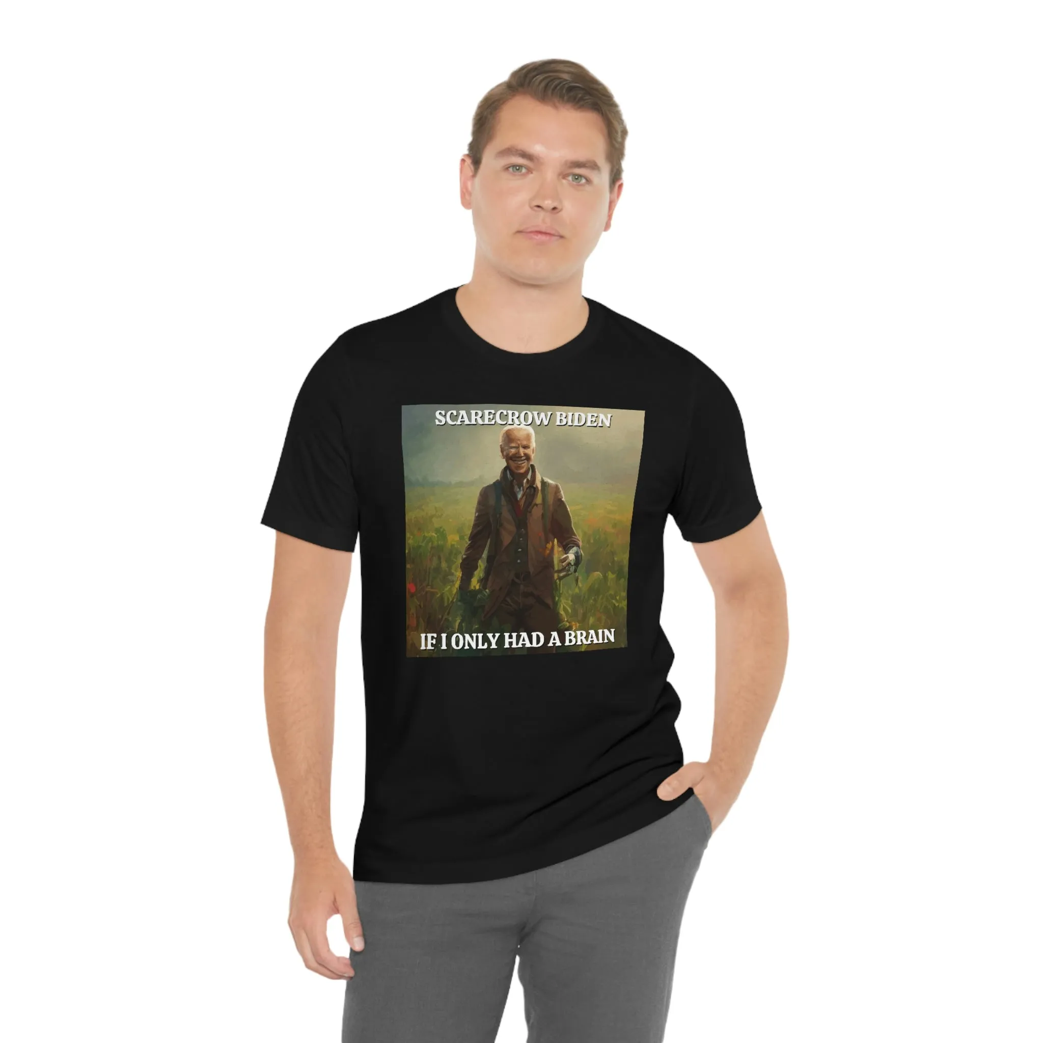 Scarecrow Biden If I Only Had A Brain Short Sleeve Tee