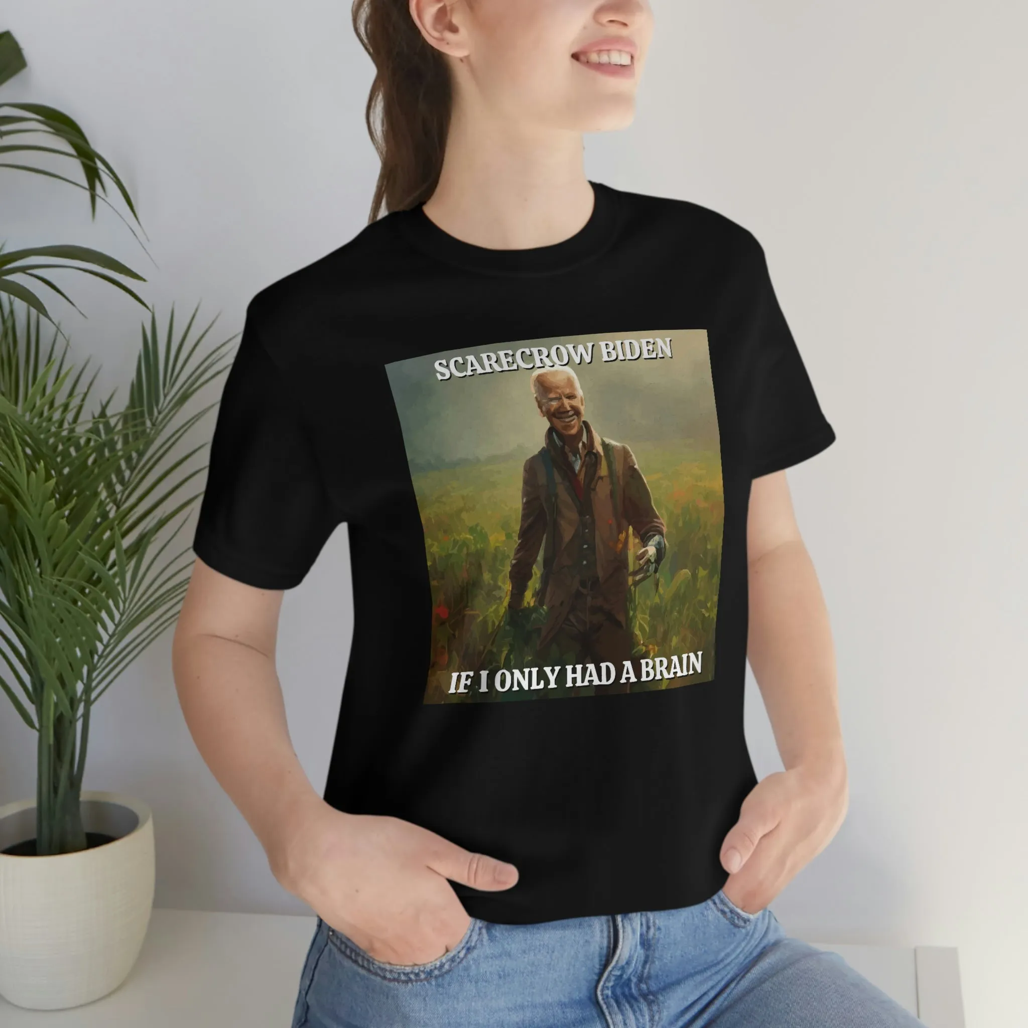Scarecrow Biden If I Only Had A Brain Short Sleeve Tee