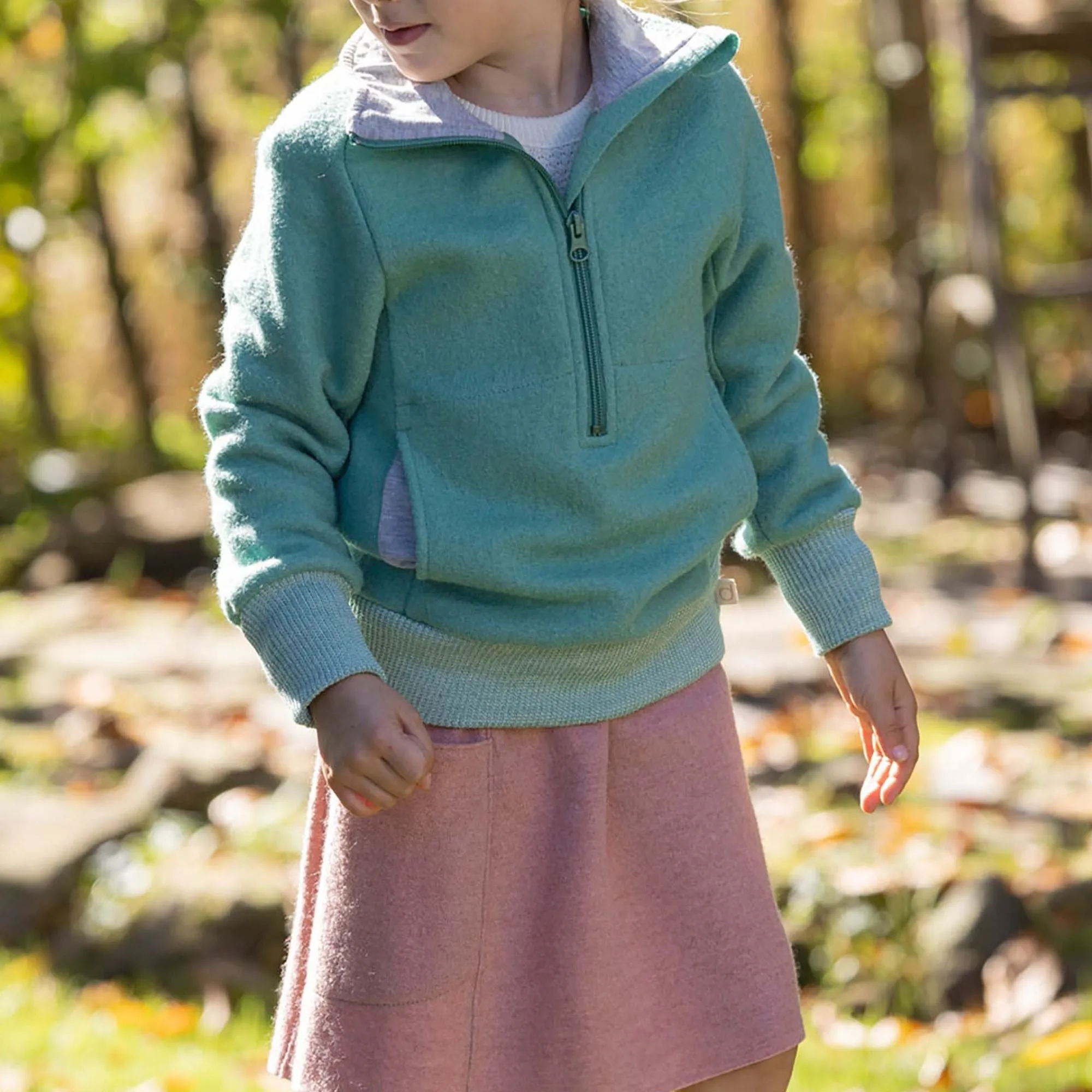 Schlupfpullover Troyer aus 100% Bio-Merinowolle