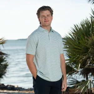 Seafoam Two Toned Feedstripe Jersey Polo