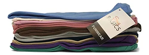 Sexy Basics Women's 5 Pack & 10 Pack Casual & Active Basic Cotton Stretch Color T Shirts (10 Pack - Wow Solid Blast, 10 Pack - Wow Solid Blast, X-Large