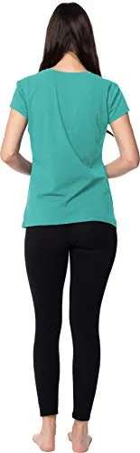 Sexy Basics Women's 5 Pack & 10 Pack Casual & Active Basic Cotton Stretch Color T Shirts (10 Pack - Wow Solid Blast, 10 Pack - Wow Solid Blast, X-Large