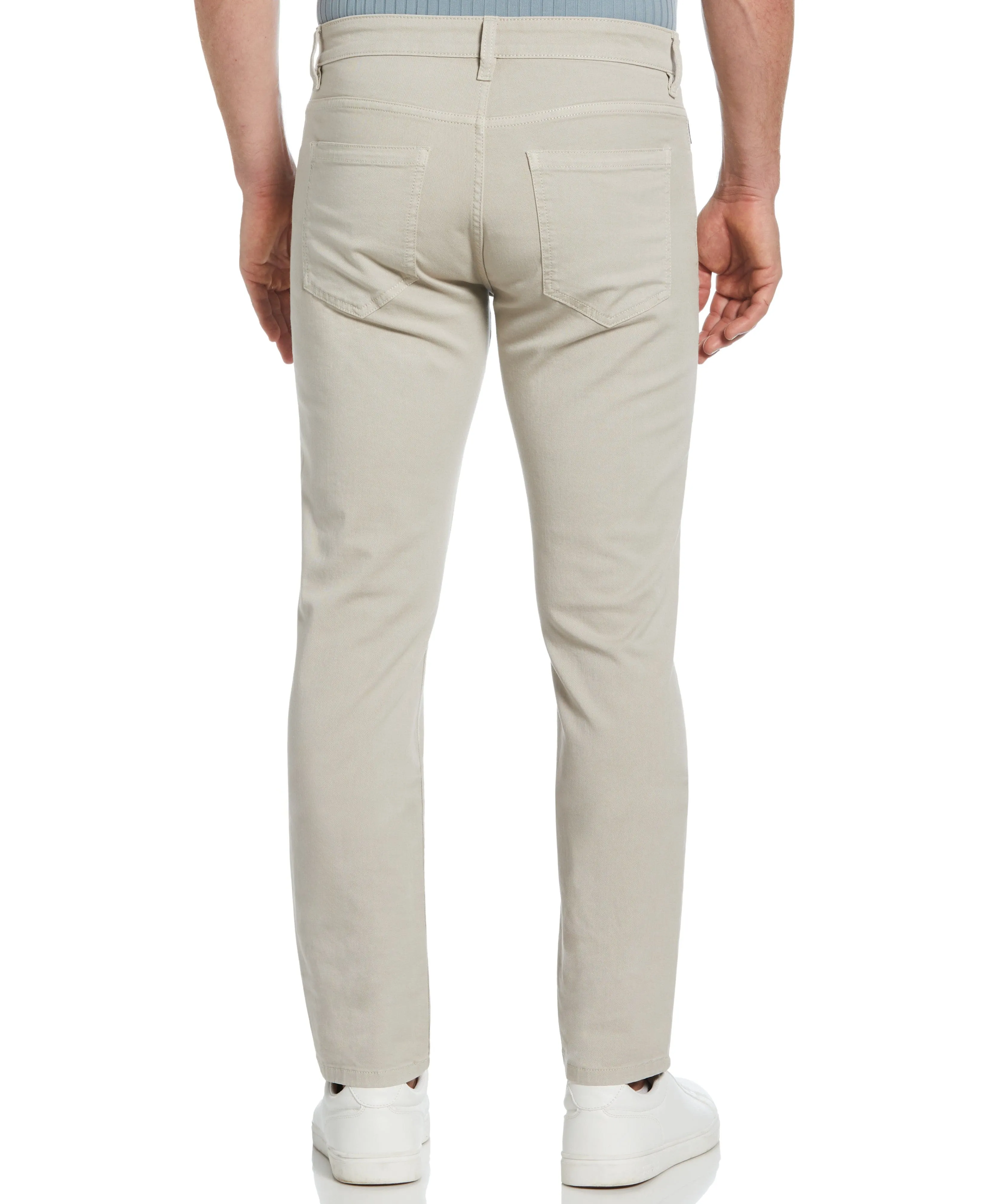 Slim Fit Dyed Solid Twill Five Pocket Pant