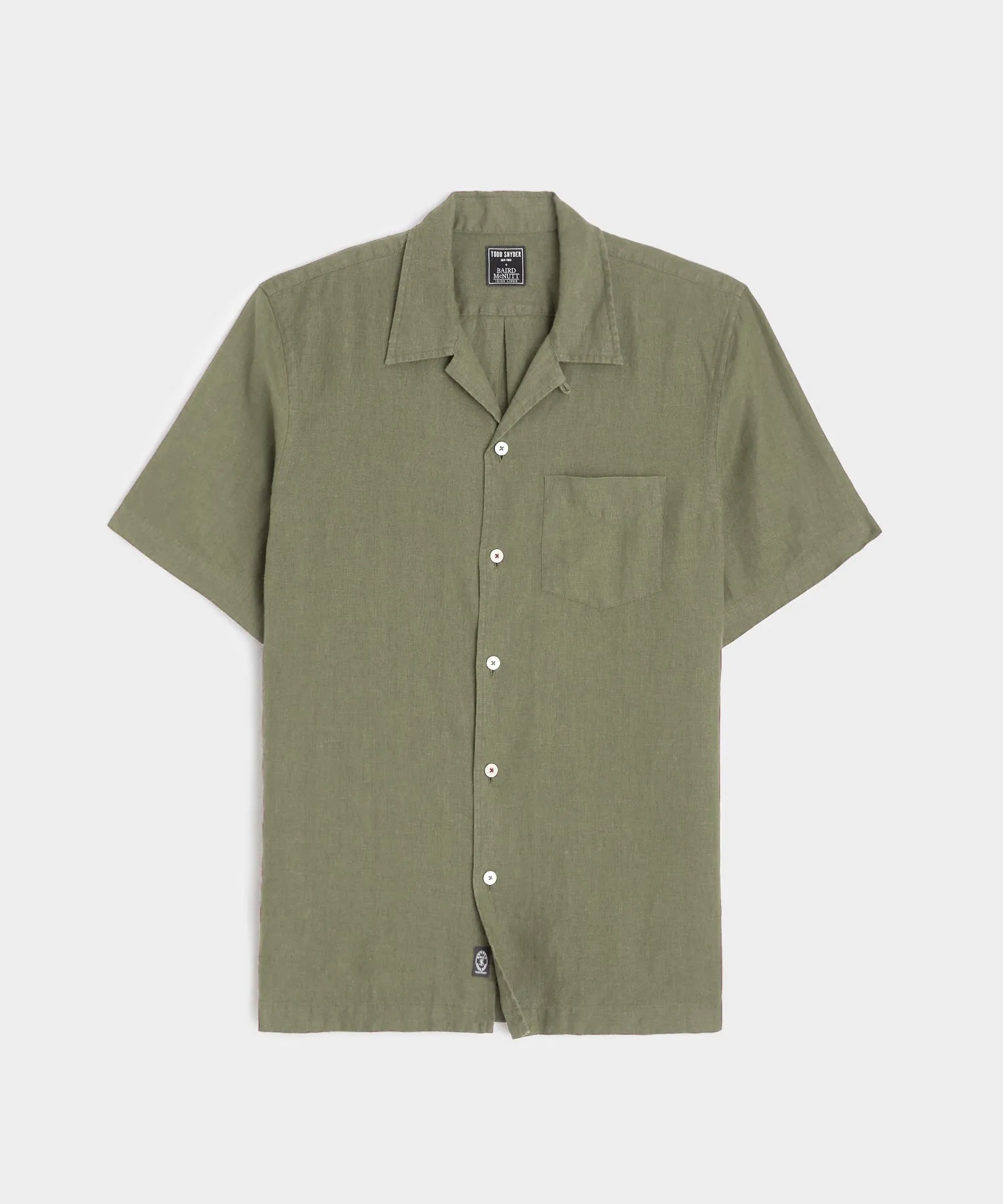 Slim Fit Sea Soft Irish Linen Camp Collar Shirt