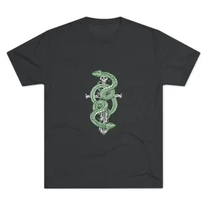 Snake On Sword Unisex Tri-Blend Crew Tee