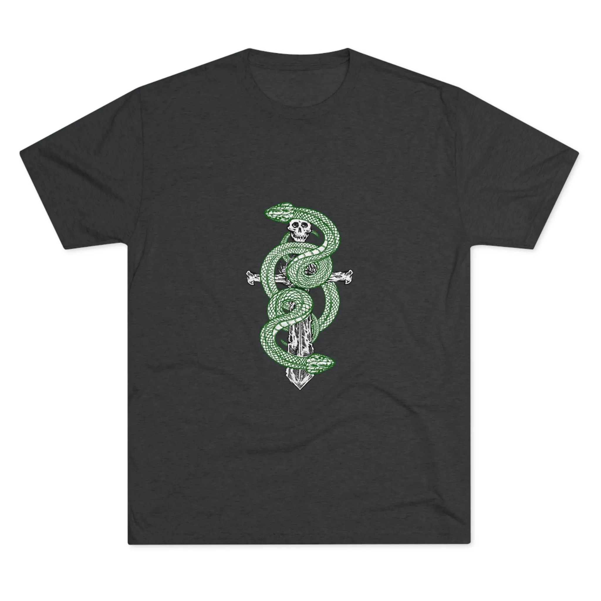 Snake On Sword Unisex Tri-Blend Crew Tee